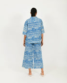Indigo Splash Shirt Linen Co-ord Set - CiceroniCo-ord SetRias Jaipur