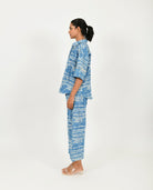 Indigo Splash Shirt Linen Co-ord Set - CiceroniCo-ord SetRias Jaipur