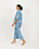 Indigo Splash Shirt Linen Co-ord Set - CiceroniCo-ord SetRias Jaipur