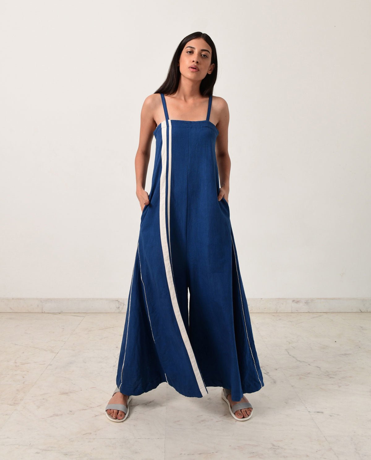 Indigo Strappy Jumpsuit - CiceroniJumpsuitRias Jaipur