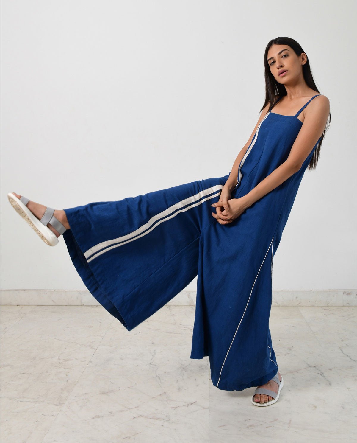 Indigo Strappy Jumpsuit - CiceroniJumpsuitRias Jaipur