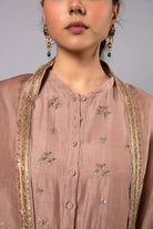 Indu Ghera Set - Beige - CiceroniKurta Set, Festive wearLabel Shreya Sharma