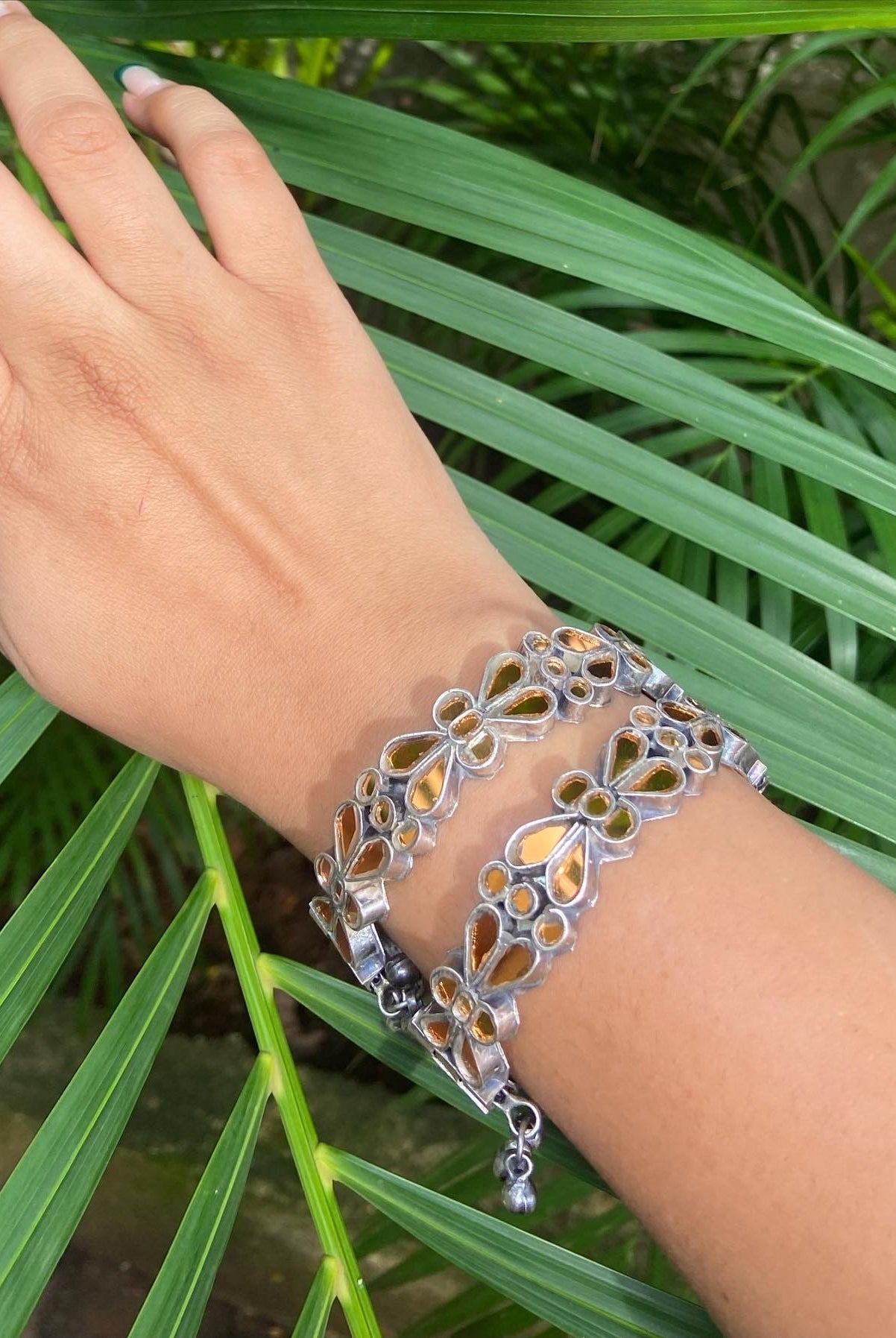 Iqra Flower Copper Kada Set - CiceroniBangleAimra'a