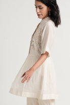 Ivory Abe 2.0 - Tonal Embroidery Peplum Tunic Set - CiceroniCo-ord SetMadder Much