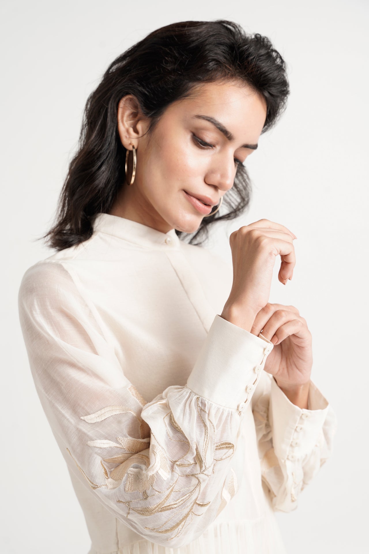 Ivory Abe - Micro Gathered Peplum Tunic Set - CiceroniCo-ord SetMadder Much
