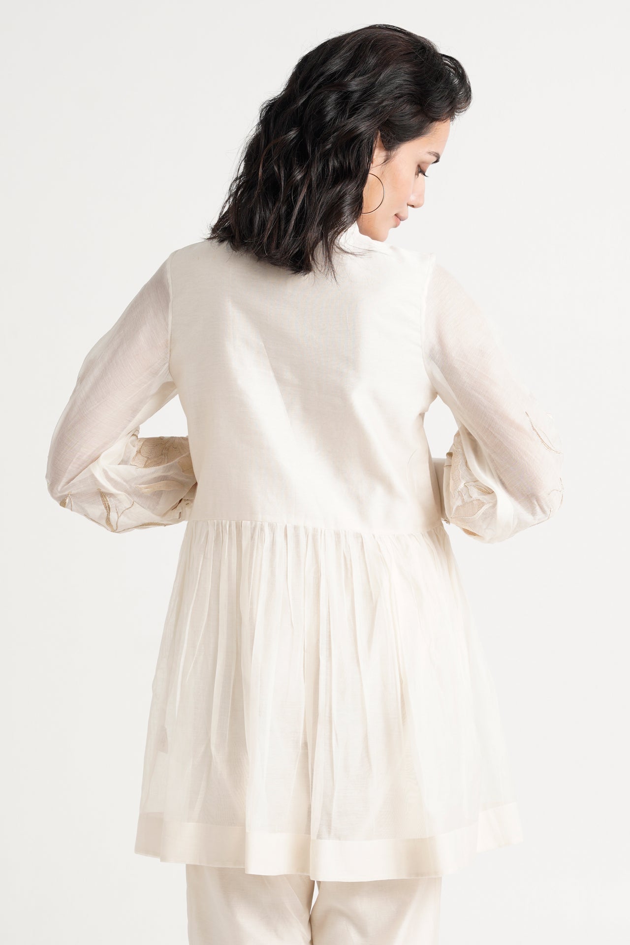 Ivory Abe - Micro Gathered Peplum Tunic Set - CiceroniCo-ord SetMadder Much
