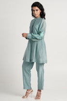 Ivory Abe - Micro Gathered Peplum Tunic Set - CiceroniCo-ord SetMadder Much