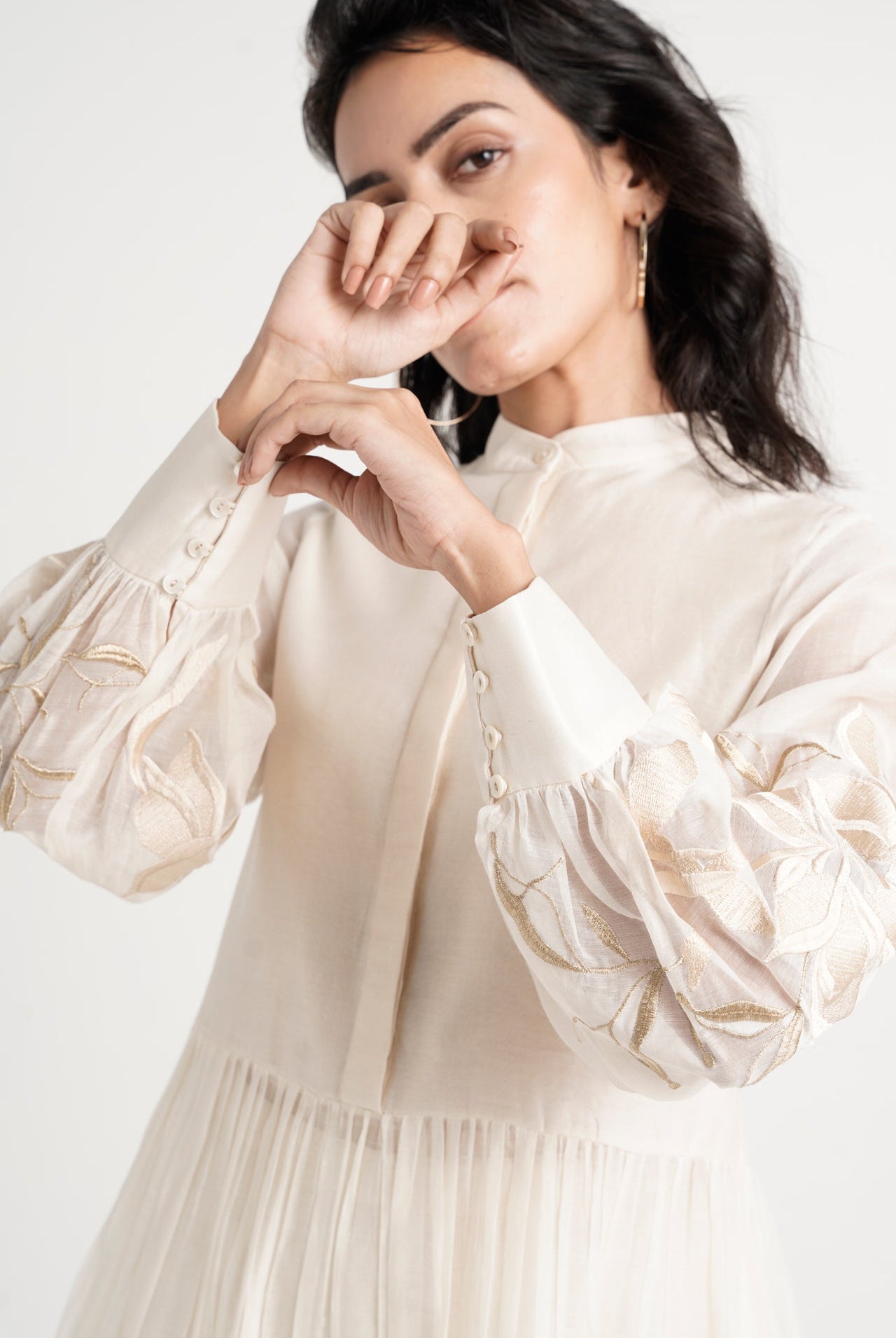 Ivory Abe - Micro Gathered Peplum Tunic Set - CiceroniCo-ord SetMadder Much