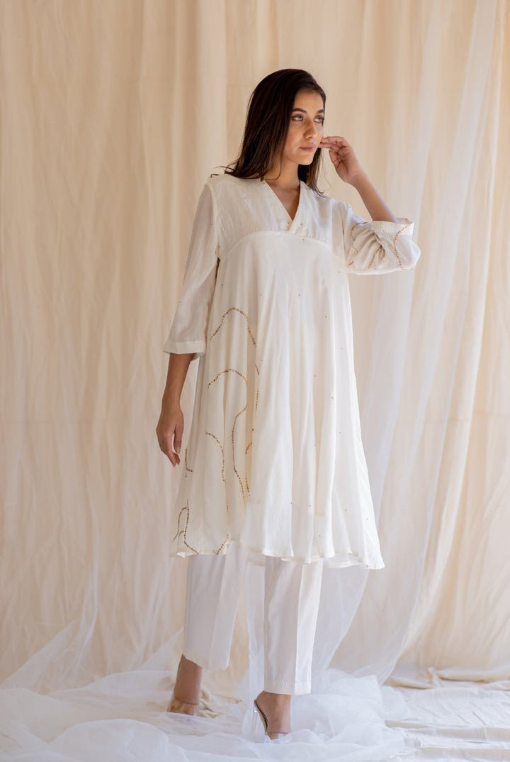 Ivory White Maheem Kurta Set - CiceroniNirjara