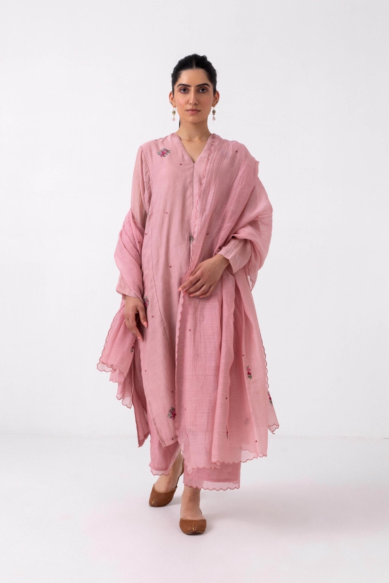 Ivy Kurta Set of 3 in Pink - Ciceronikurta set, Festive wearLabel Shreya Sharma