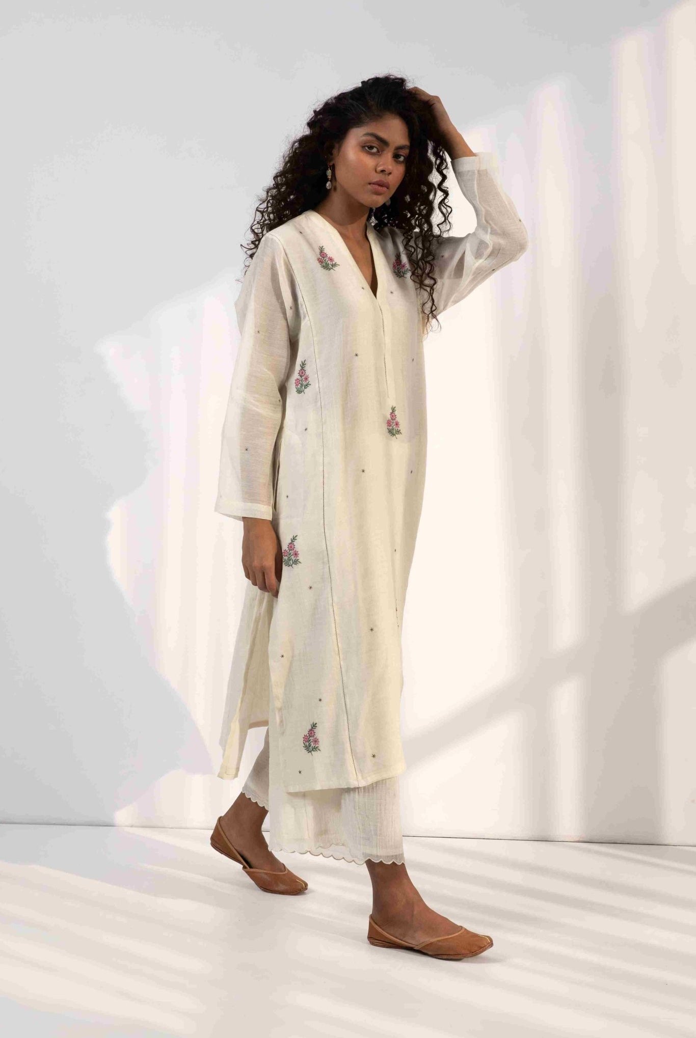 Ivy Kurta Set of 3 in White - Ciceronikurta set, Festive wearLabel Shreya Sharma