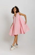 Jamdani Moon Dress - Pink - CiceroniDressesHiranya