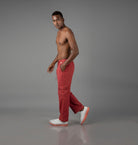 Jharkhand Handloom Textile Unisex Maroon Wide Leg Pant - CiceroniPantsJohargram