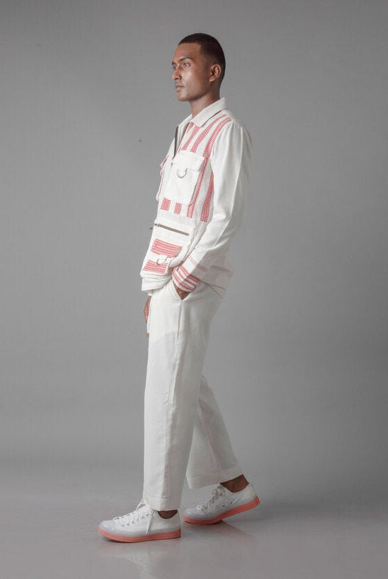 Jharkhand Handloom Textile Unisex Shacket - CiceroniShackets, JacketsJohargram