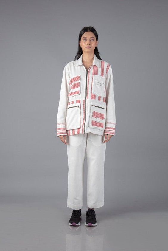 Jharkhand Handloom Textile Unisex Shacket - CiceroniShackets, JacketsJohargram