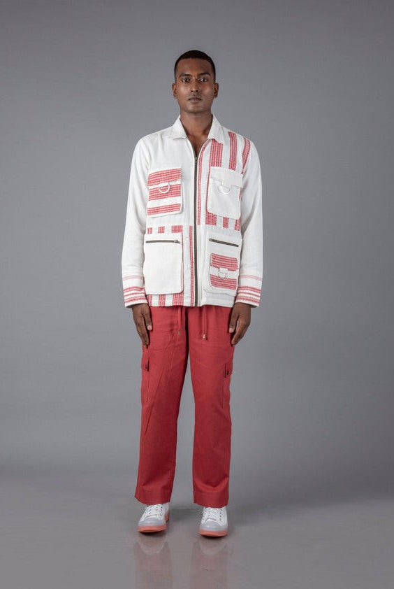 Jharkhand Handloom Textile Unisex Shacket - CiceroniShackets, JacketsJohargram