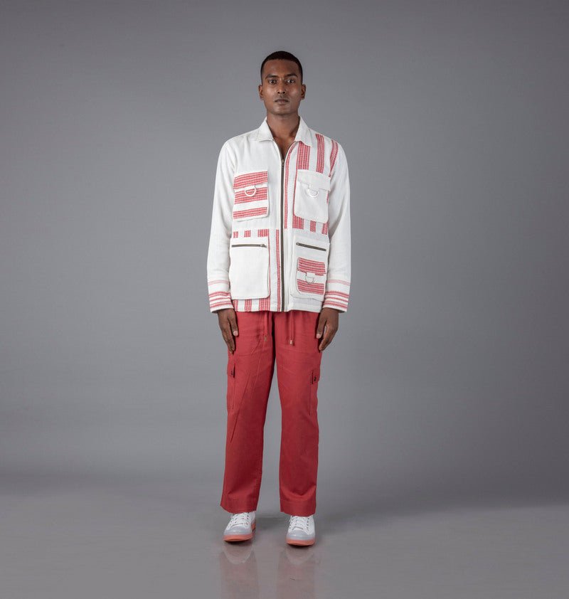 Jharkhand Handloom Textile Unisex Shacket - CiceroniShackets, JacketsJohargram