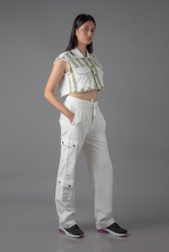 Jharkhand Handloom Textile Unisex Straight Cargo Pant - CiceroniPantsJohargram