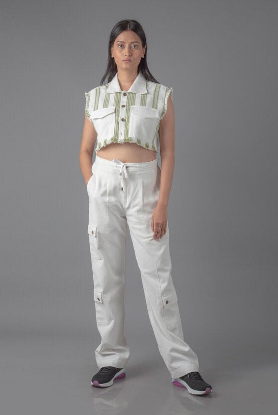 Jharkhand Handloom Textile Unisex Straight Cargo Pant - CiceroniPantsJohargram