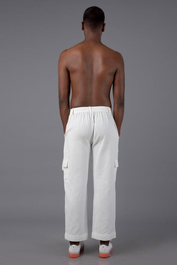 Jharkhand Handloom Textile Unisex Straight Long length Cargo Pant - CiceroniPantsJohargram