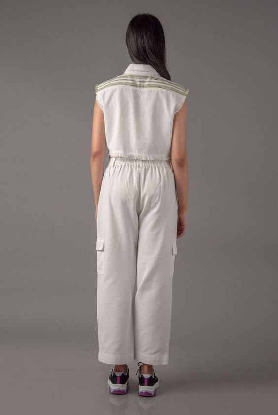 Jharkhand Handloom Textile Unisex Straight Long length Cargo Pant - CiceroniPantsJohargram