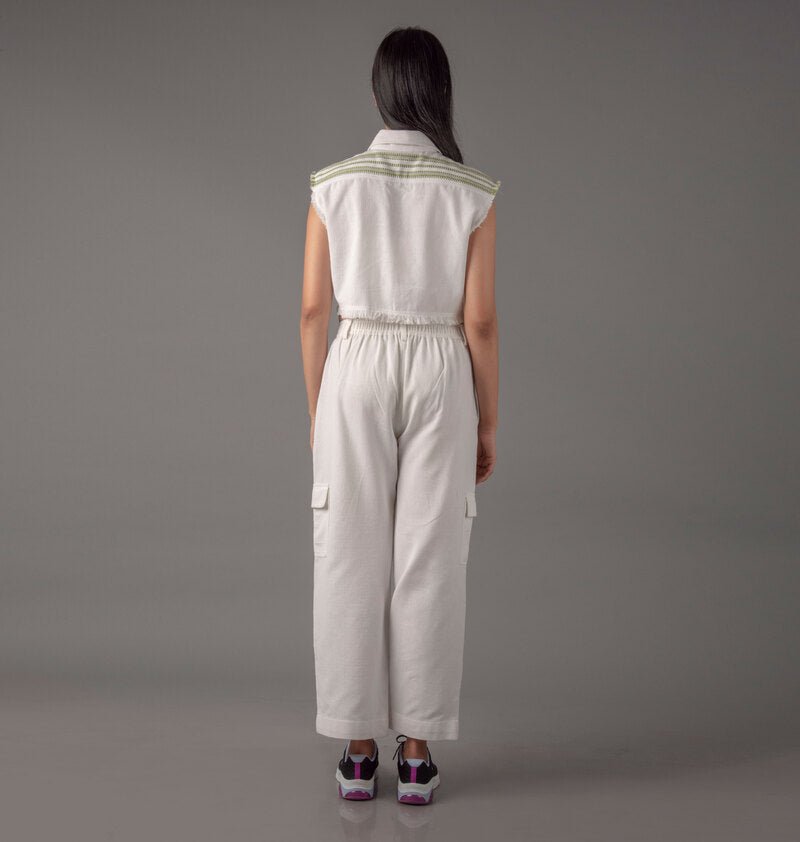 Jharkhand Handloom Textile Unisex Straight Long length Cargo Pant - CiceroniPantsJohargram