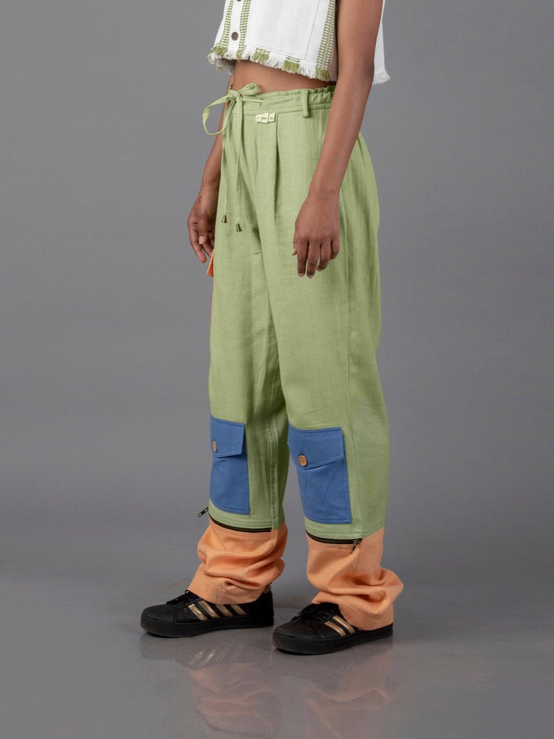 Jharkhand Handloom Textile Unisex Straight Long Length Pant - CiceroniPantsJohargram