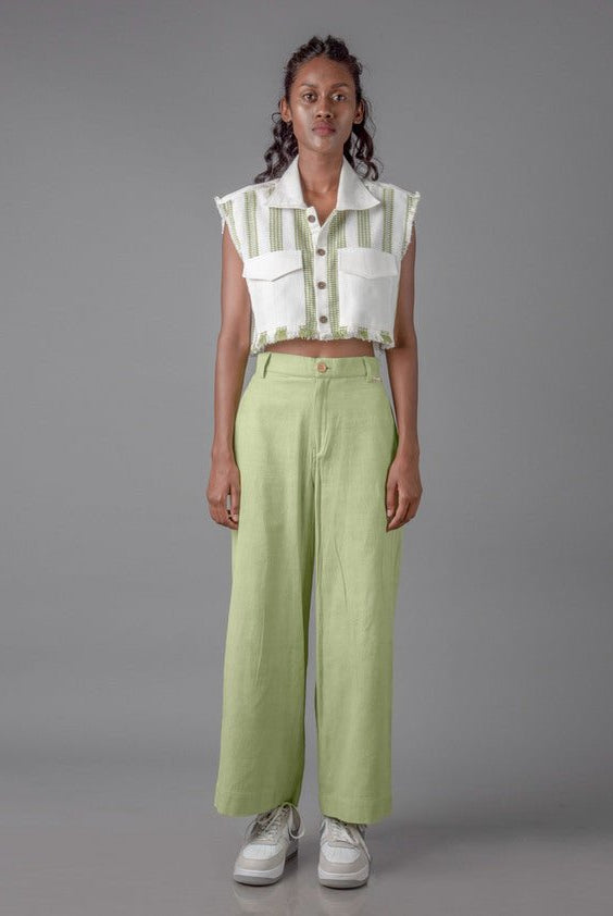 Jharkhand Handloom Textile Unisex Wide Leg Pant - CiceroniPantsJohargram