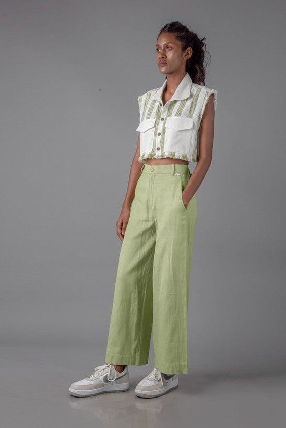 Jharkhand Handloom Textile Unisex Wide Leg Pant - CiceroniPantsJohargram