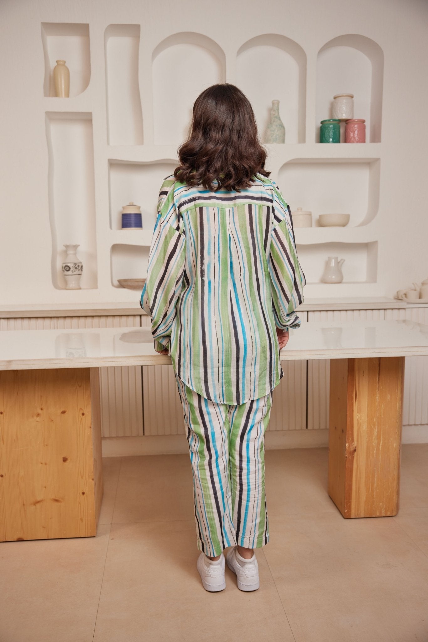 Juno Pants In Seaside Stripes - CiceroniPantsHappi Space