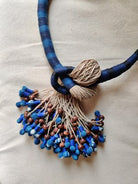 Jute Pretzel Neckpiece - Blue - CiceroniNeckpieceD I T I