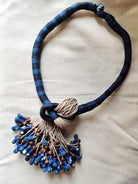 Jute Pretzel Neckpiece - Blue - CiceroniNeckpieceD I T I
