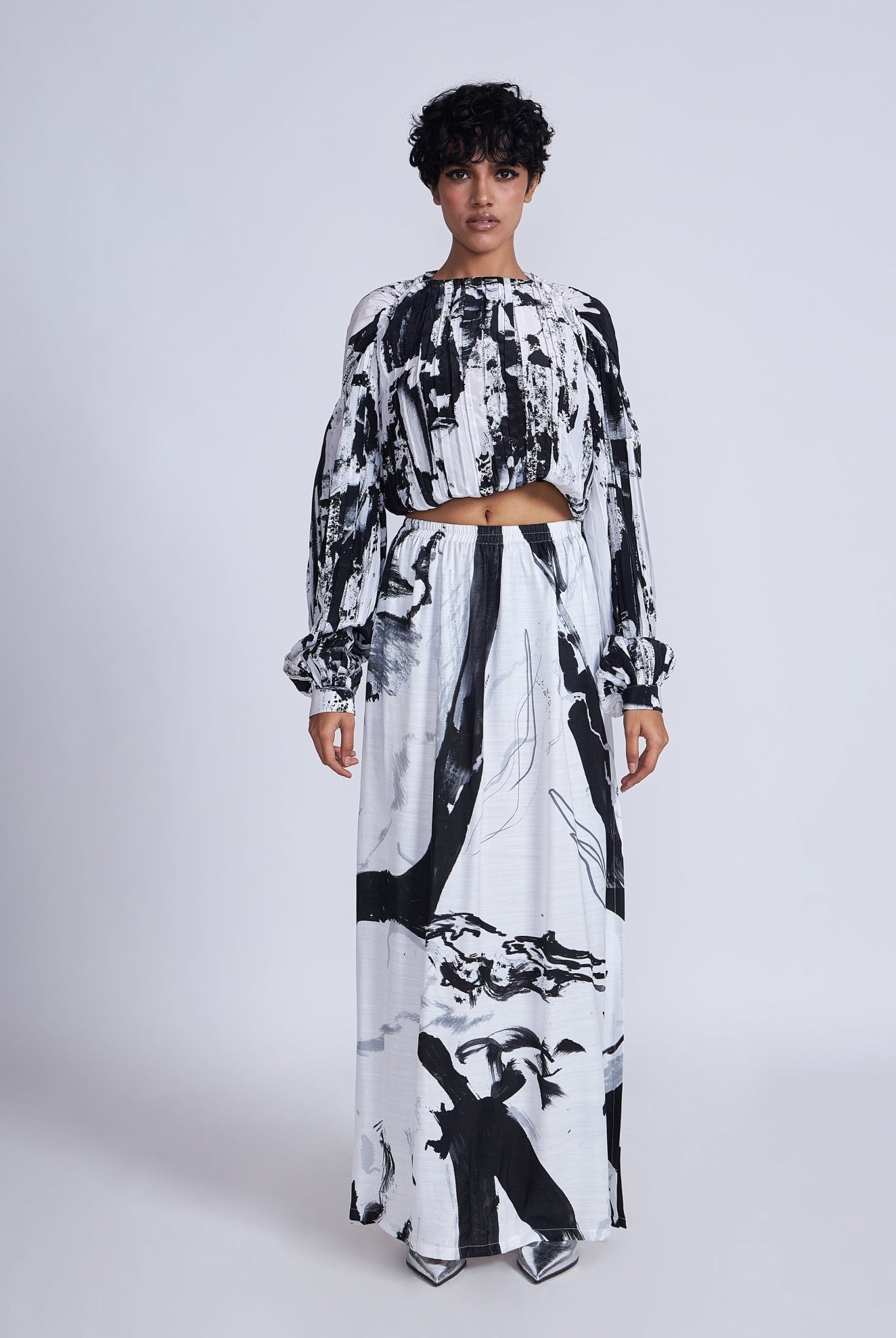 Kafka Pleated Top - CiceroniCrop topAdvait