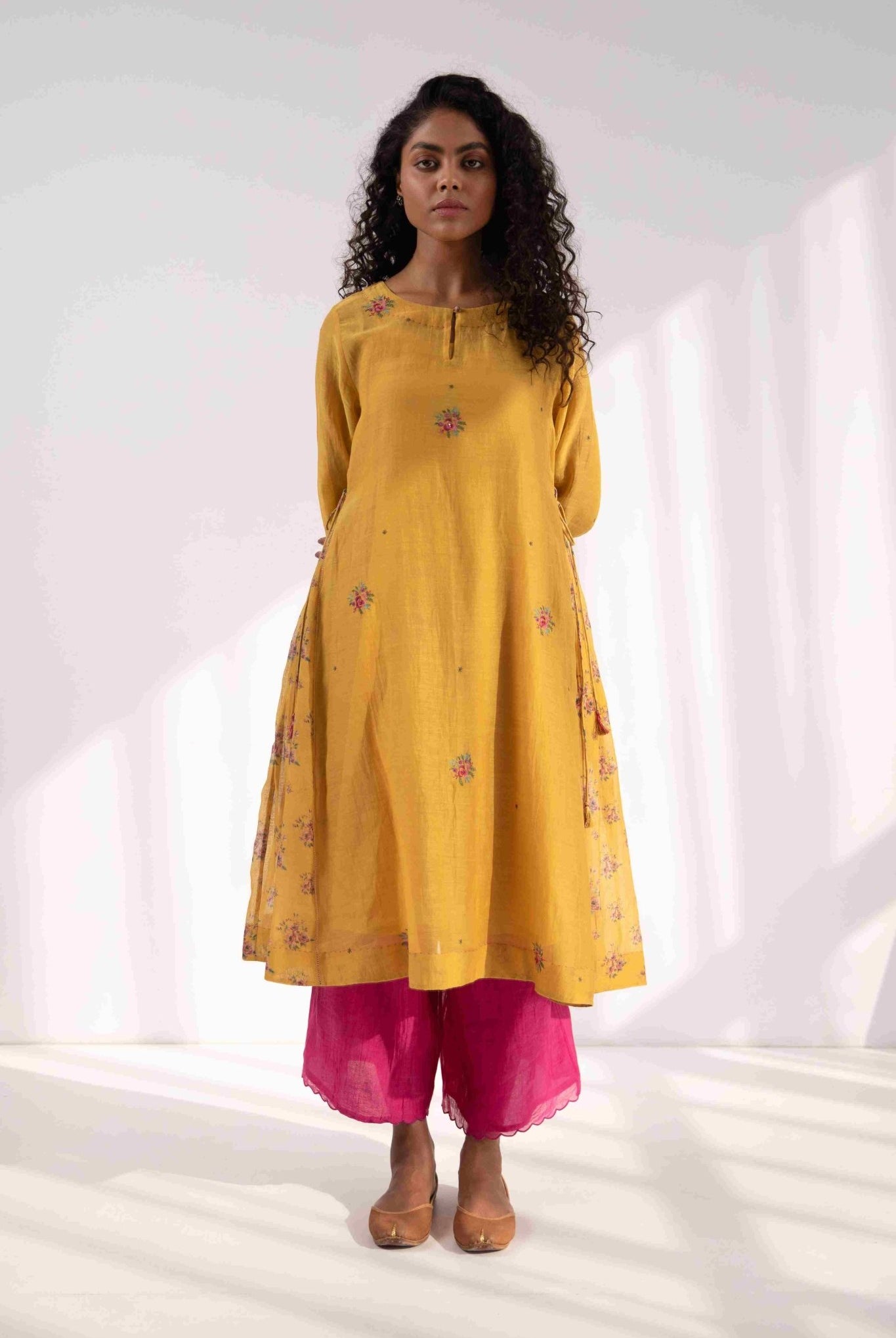 Kavya Rose Kurta Set in Yellow - Ciceronikurta set, Festive wearLabel Shreya Sharma