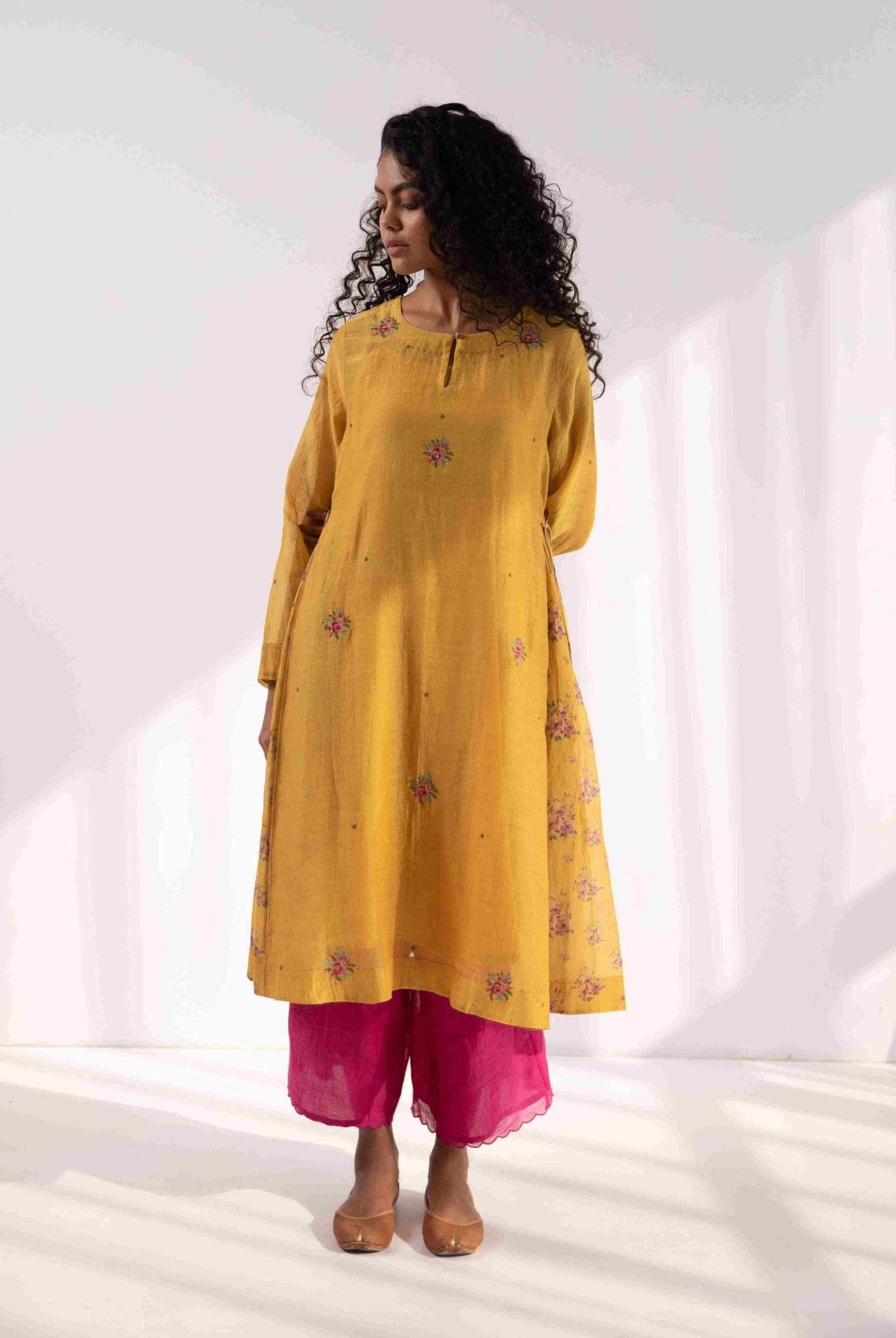 Kavya Rose Kurta Set in Yellow - Ciceronikurta set, Festive wearLabel Shreya Sharma