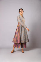 Kavya Tissue Kurta Set - Blue - CiceroniKurta Set, Festive wearLabel Shreya Sharma