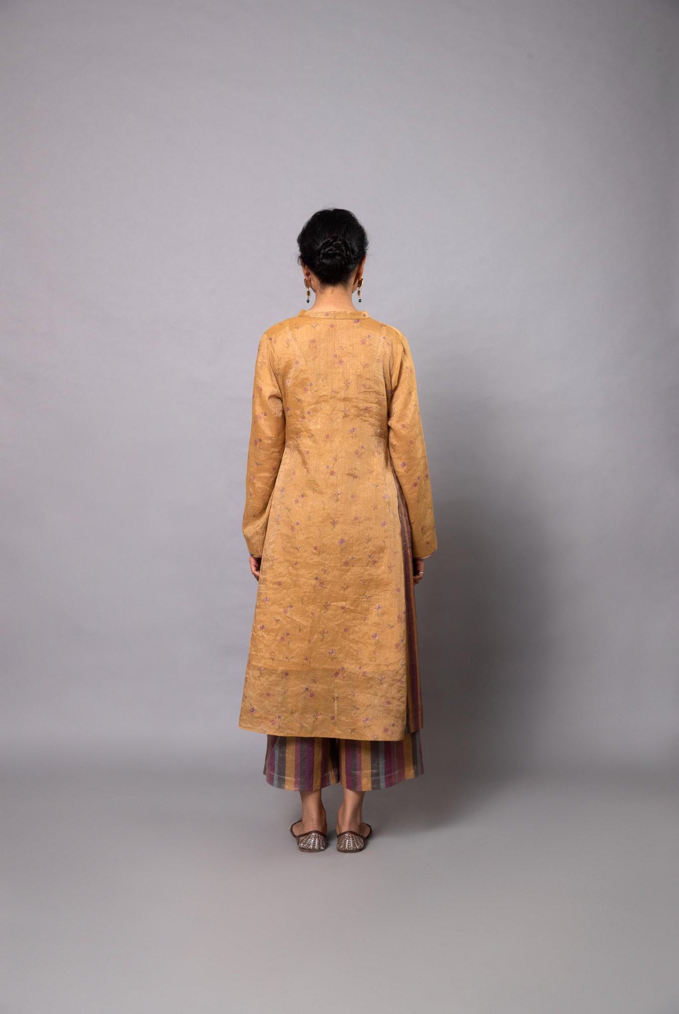 Kavya Tissue Kurta Set - Yellow - CiceroniKurta Set, Festive wearLabel Shreya Sharma