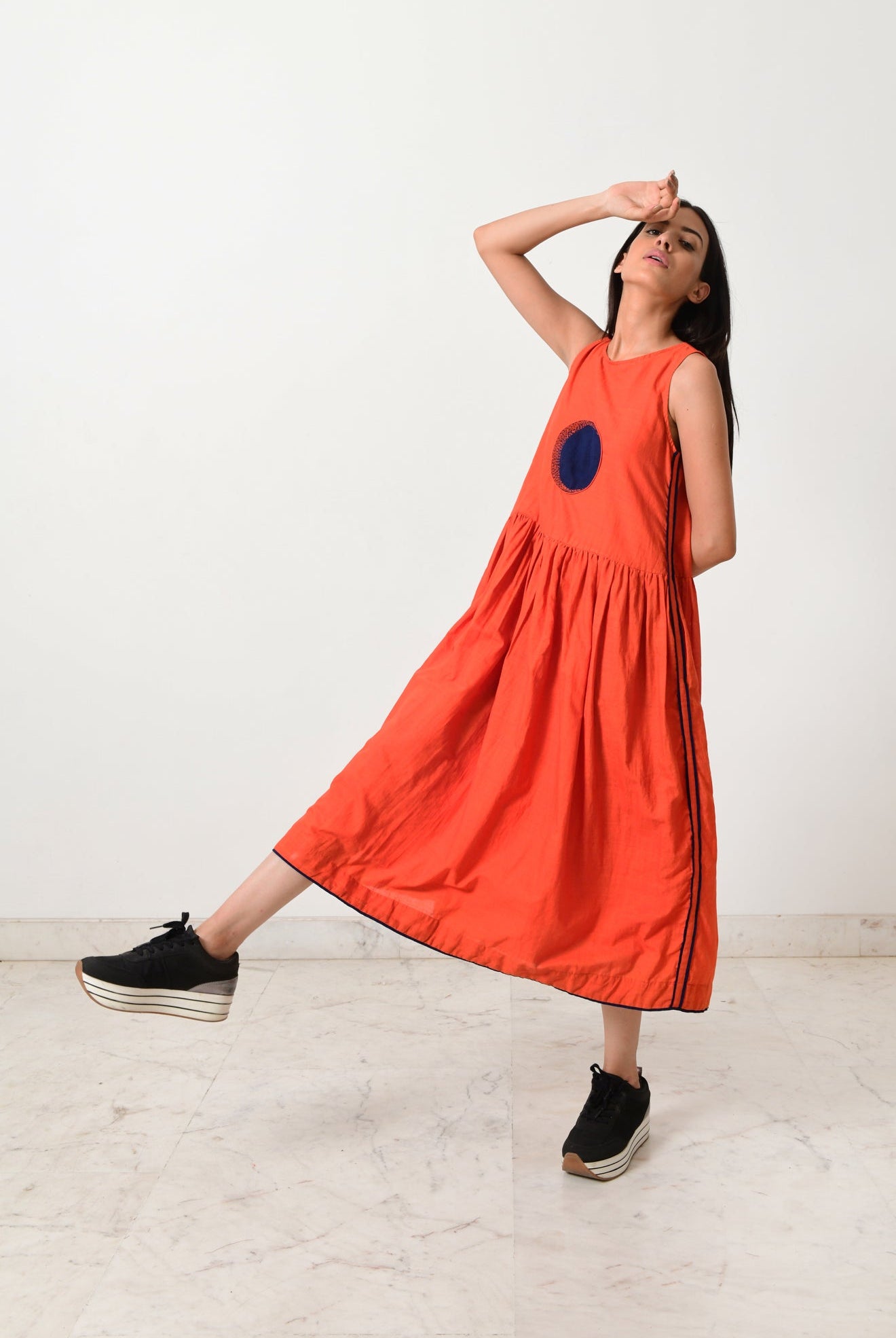 Khadi Crescent Moon Dress - CiceroniDressesRias Jaipur