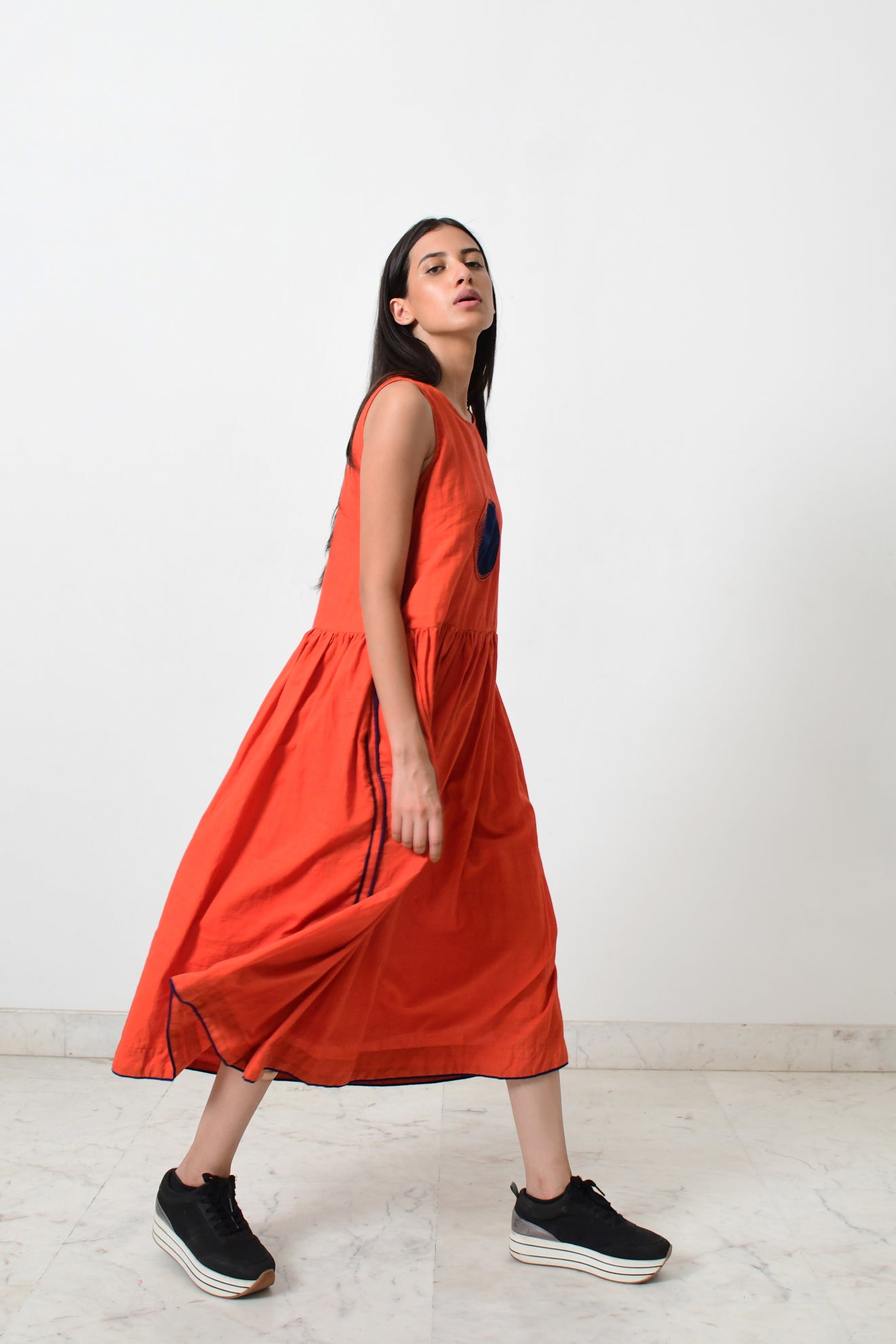 Khadi Crescent Moon Dress - CiceroniDressesRias Jaipur