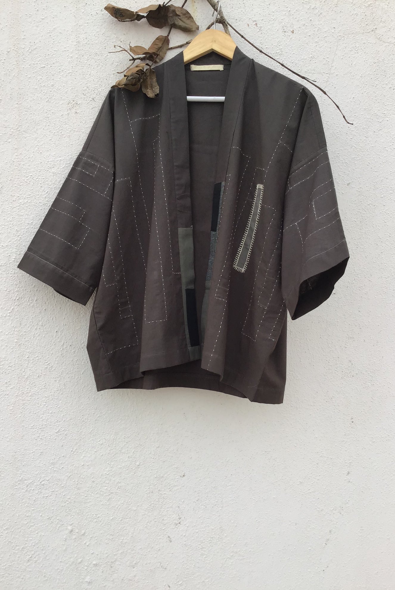 Kimono jacket In Brown - CiceroniPatch Over Patch