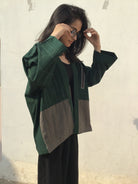 Kimono jacket In Green - CiceroniPatch Over Patch