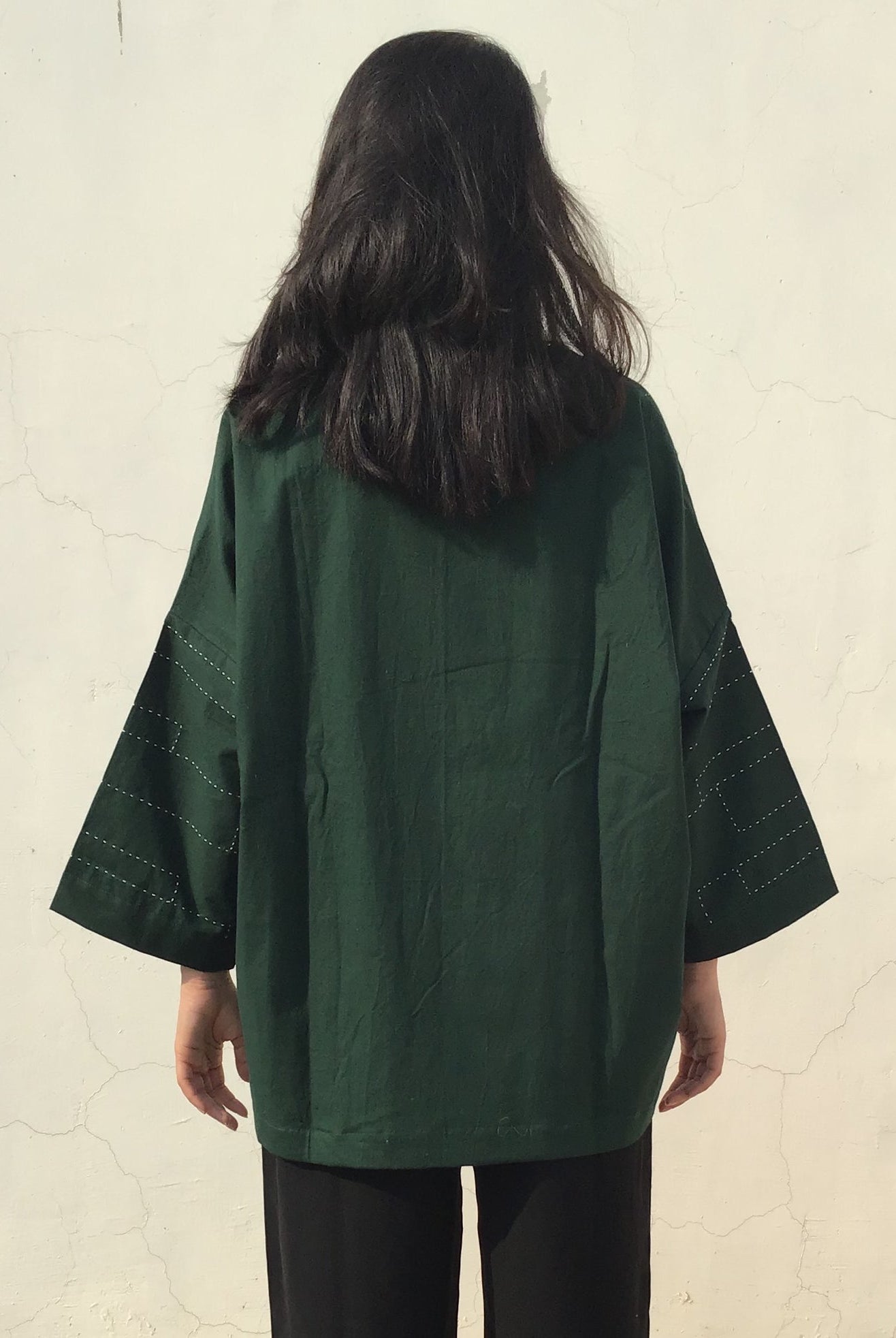 Kimono jacket In Green - CiceroniPatch Over Patch