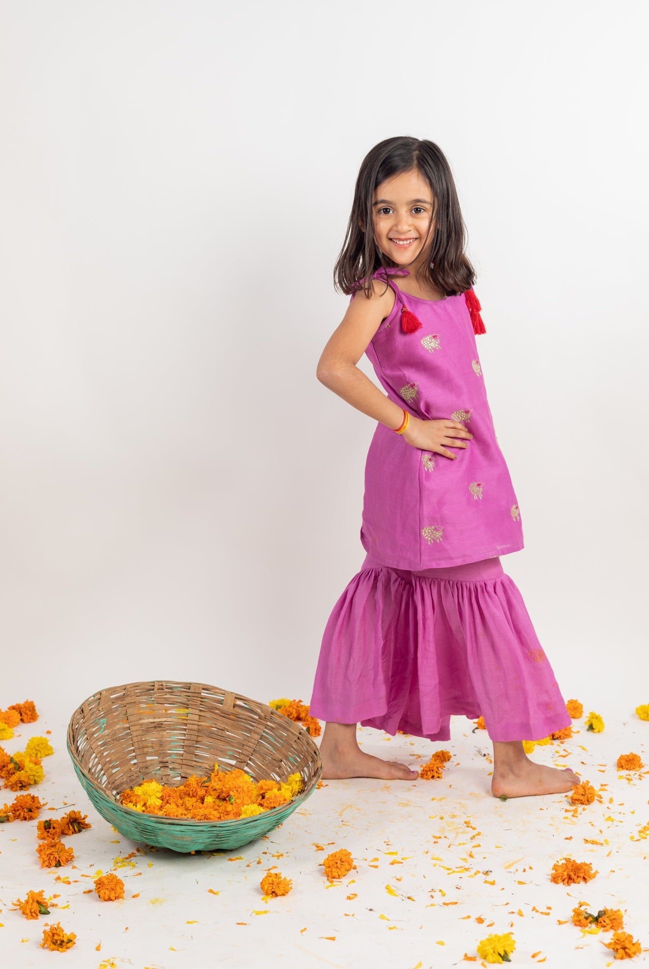 Knot Kurta Set With Sharara - CiceroniMr. Brat