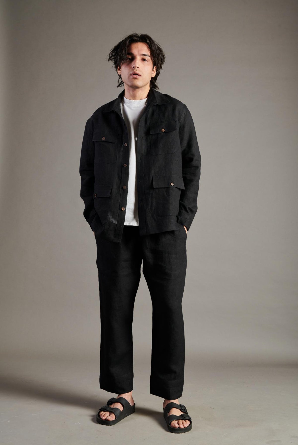Kohl Linen Men's Overshirt - CiceroniOvershirtSaphed