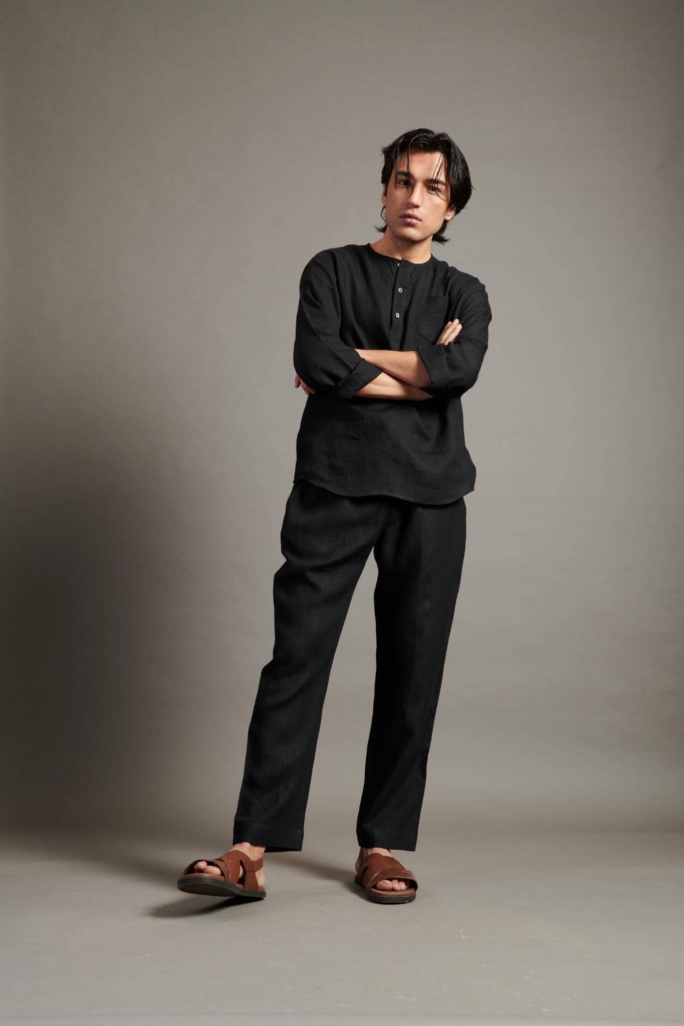 Kohl Linen Men's Pyjama Set - CiceroniCo-ord SetSaphed