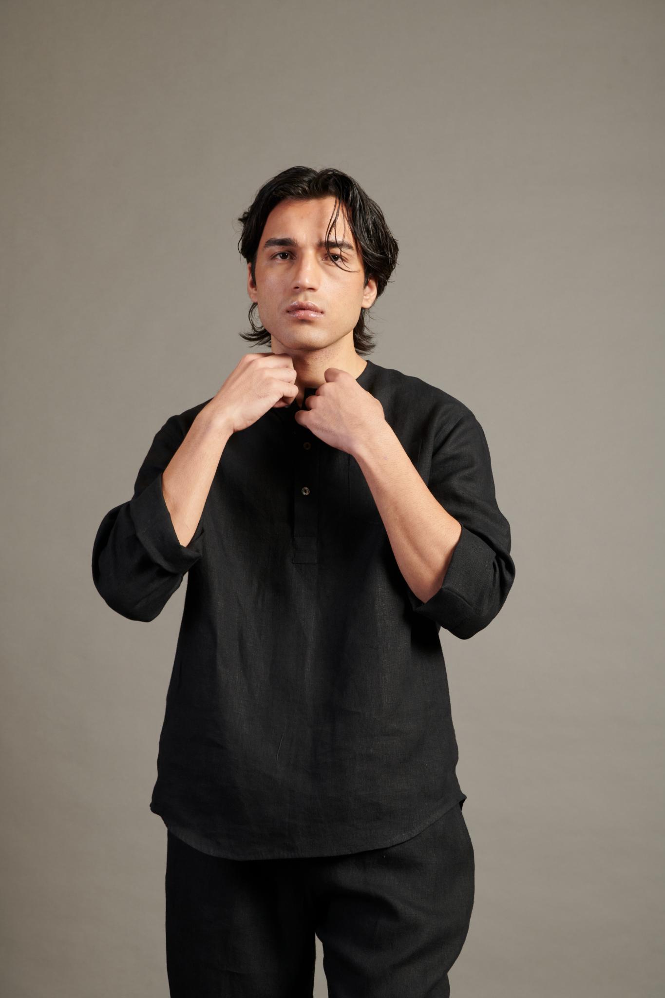 Kohl Linen Men's Pyjama Set - CiceroniCo-ord SetSaphed