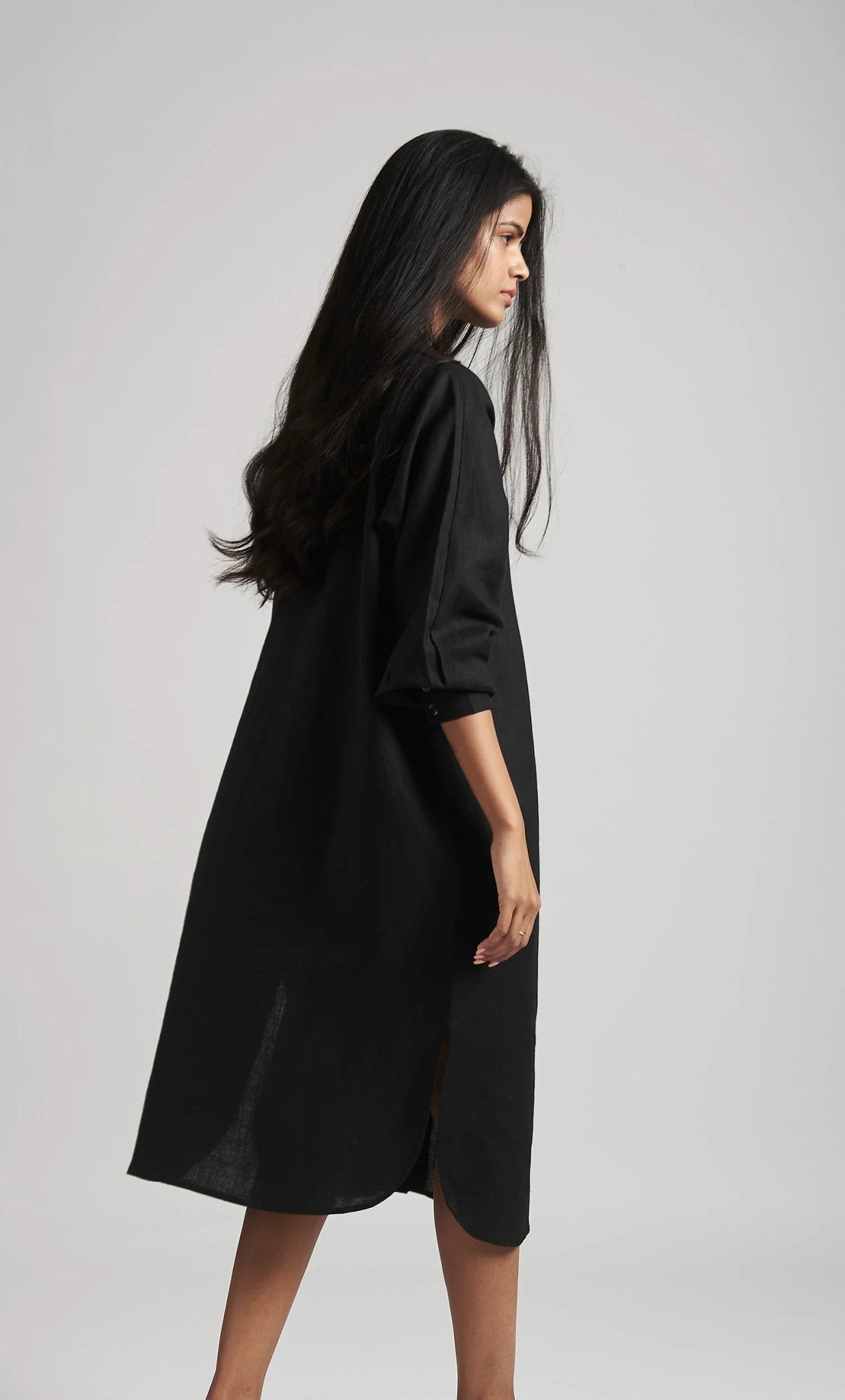 Kohl Linen Shirt Dress - CiceroniDressesSaphed