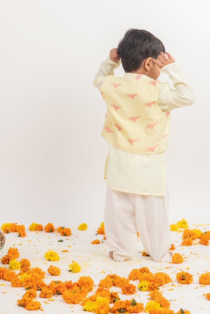 Kurta Jacket And Pyjama Set - CiceroniMr. Brat