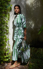 Kyoto Set Full In Green Abstract Print - CiceroniHappi Space