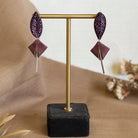 Leaf Embroidered Studs - CiceroniNoupelle